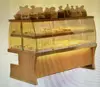 Supermarket wooden Display Stand, best selling customized design bread display stand for shop