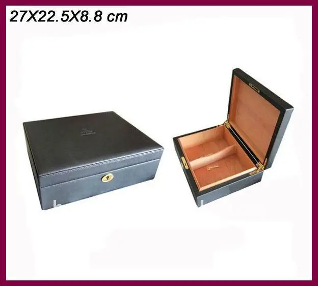 luxury leather spanish cedar wooden cigar box