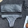 Best Selling Products Filigree Flash Bikini Split Swimsuit Personality Simple Solid Color Swimwear