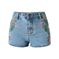 Fashion ladies short jeans women Cotton Hot Pant floral embroidered cotton denim shorts
Fashion ladies short jeans women Cotton Hot Pant floral embroidered cotton denim shorts