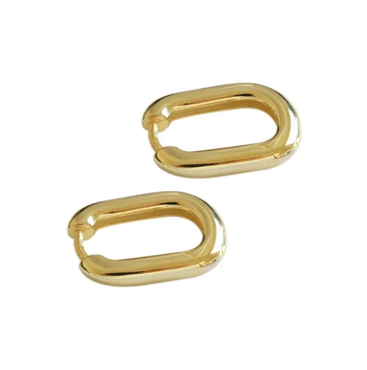 925 Sterling Silver Gold Earring Oval Shape Simple Elegant Style Hoop For Women, Silver color;gold color
925 Sterling Silver Gold Earring Oval Shape Simple Elegant Style Hoop For Women, Silver color;gold color