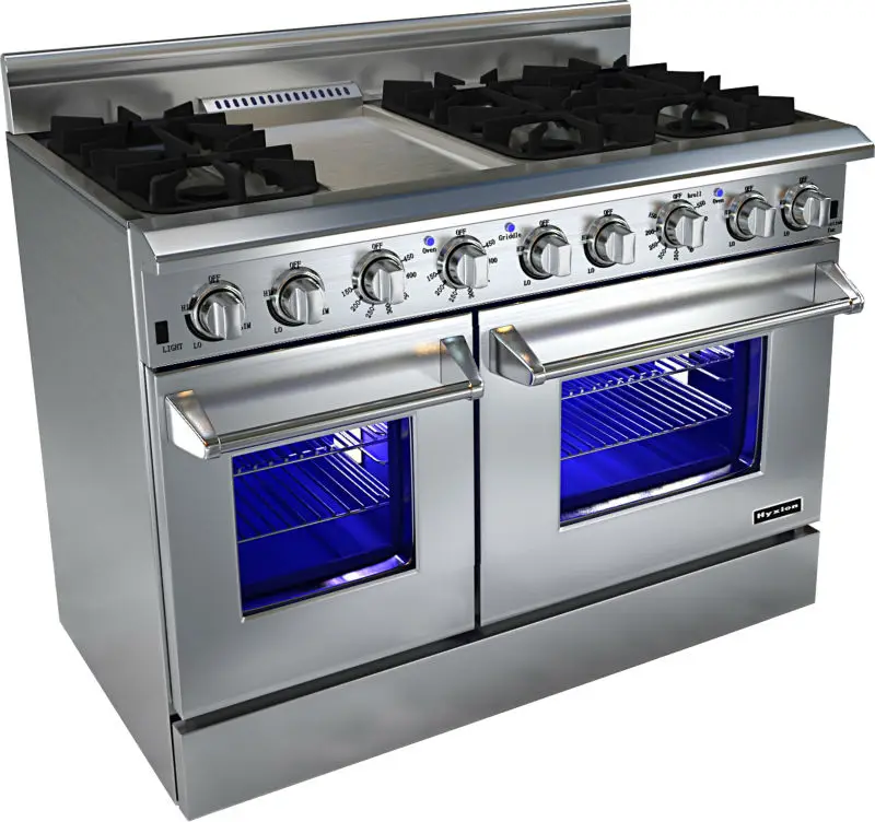 48-inch Double Oven Gas Ranges With 6 Burners - Buy Double Oven Gas