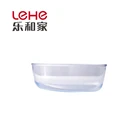 Tempered Borosilicate Oval Heat Resistant Glass Bakeware plate casserole pot set
