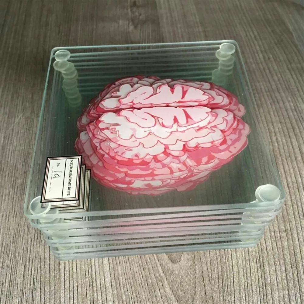 Holiday promotion brain/heart specimen glass coaster with rubber feet, Clear;pantone color;customized color
Holiday promotion brain/heart specimen glass coaster with rubber feet, Clear;pantone color;customized color