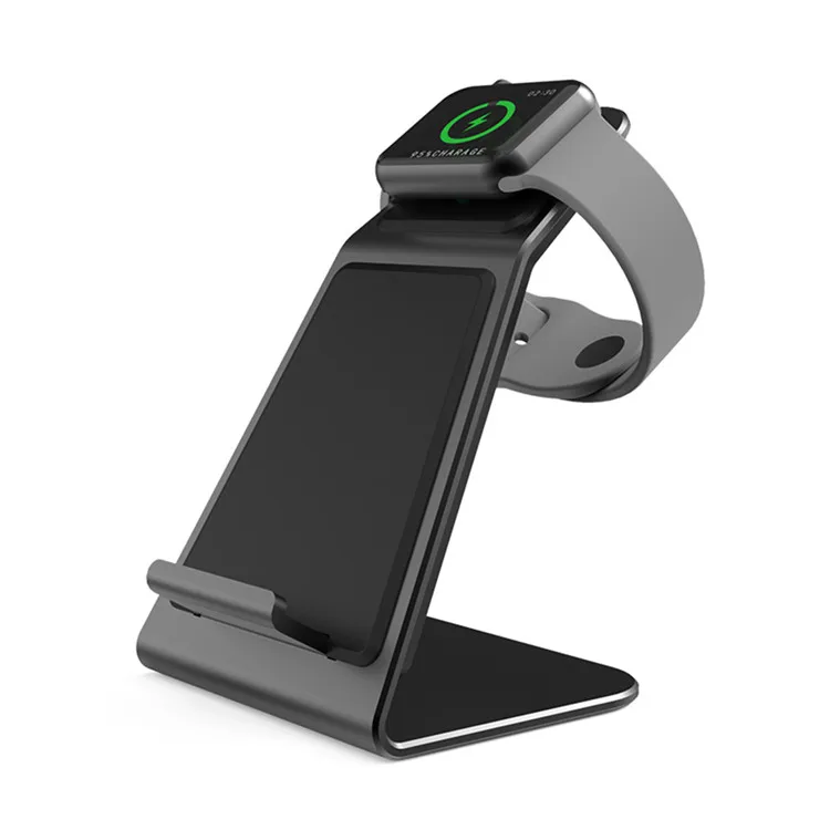 2 in 1 Mobile Phone Holder Stand Dock Charging Station For Apple Watch Dock Wireless Charger, Black red sliver
2 in 1 Mobile Phone Holder Stand Dock Charging Station For Apple Watch Dock Wireless Charger, Black red sliver