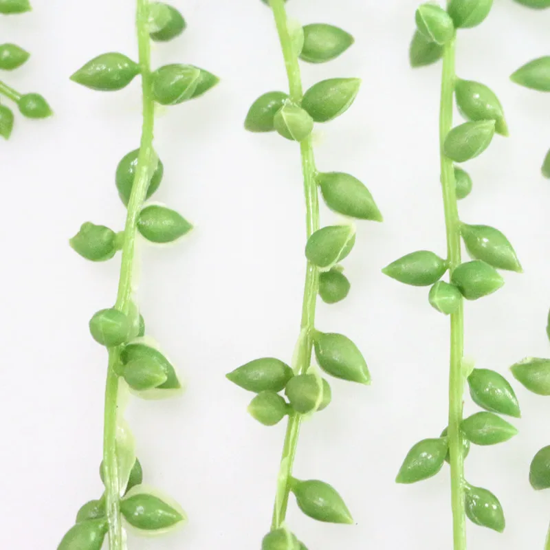 Flone 3 Branch Simulation Succulents Lover Tears Green Rattan Wall Hangings Artificial Plant Home  Home Party Leisure Decor (3)