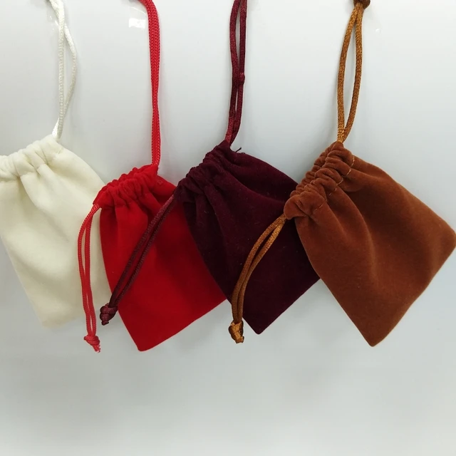 wholesale custom mini gift velvet jewelry drawstring bag