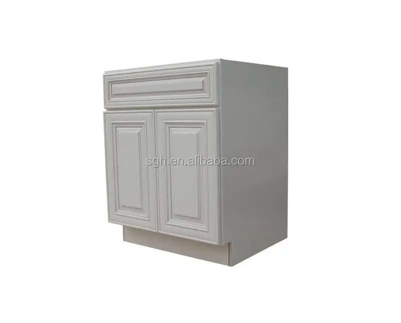 2017 nouveau style moderne de blanc Américain armoires de cuisine portes en secouer style