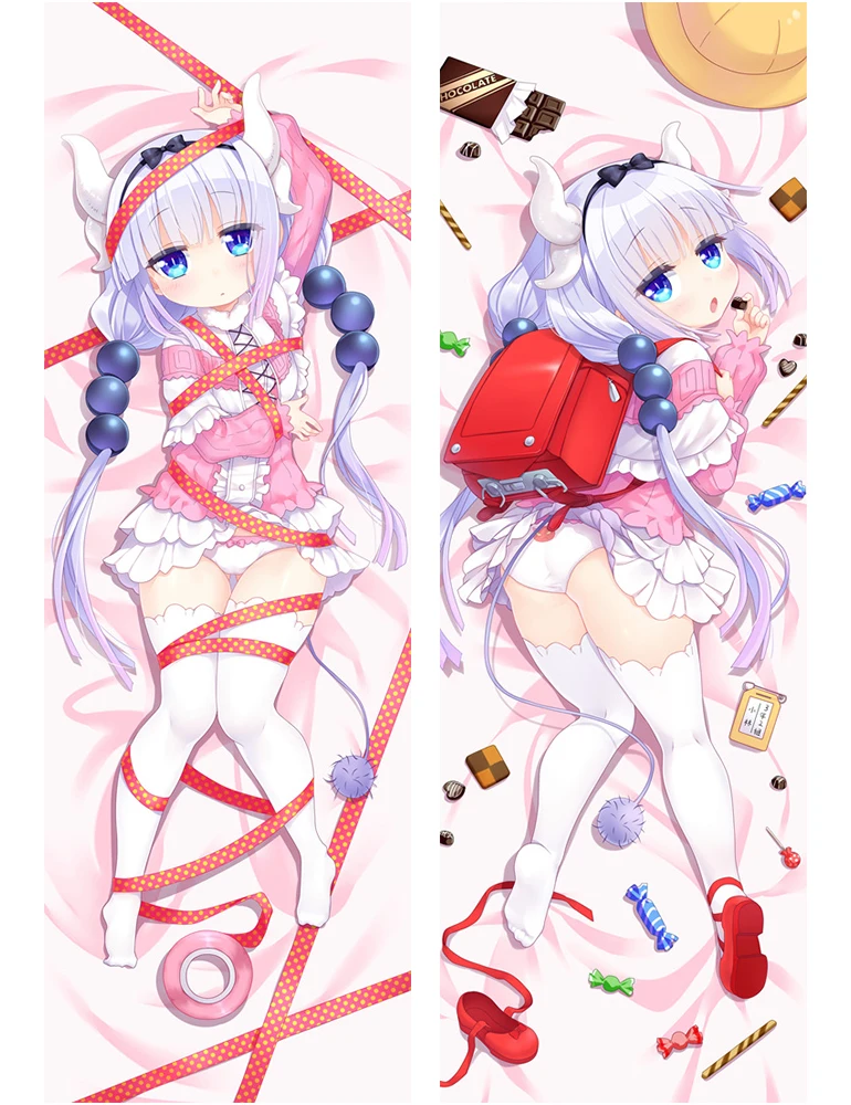 17012  - Kobayashi-san Chi no Maid Dragon Cute Kanna Kamui Hugging Pillow Case Cover