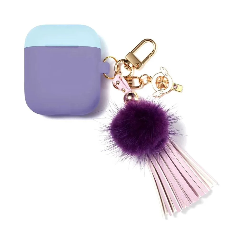 9 Colors Available Silicone Skin Case with Cute Fur Ball Keychain for Apple Airpods 1
9 Colors Available Silicone Skin Case with Cute Fur Ball Keychain for Apple Airpods 1