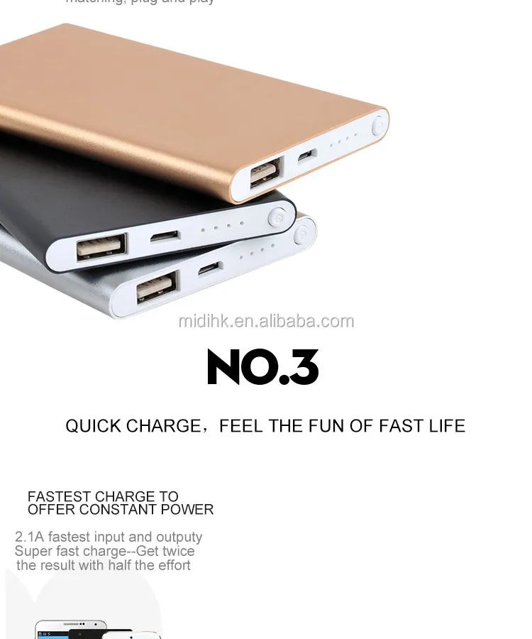 Light Weight Universal Power Banks External Battery Ultra Silm - ANKUX.COM