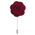 Handmade Boutonniere Stick Brooch Pin Men Solid Rose Flower Brooch Lapel Pin for Men