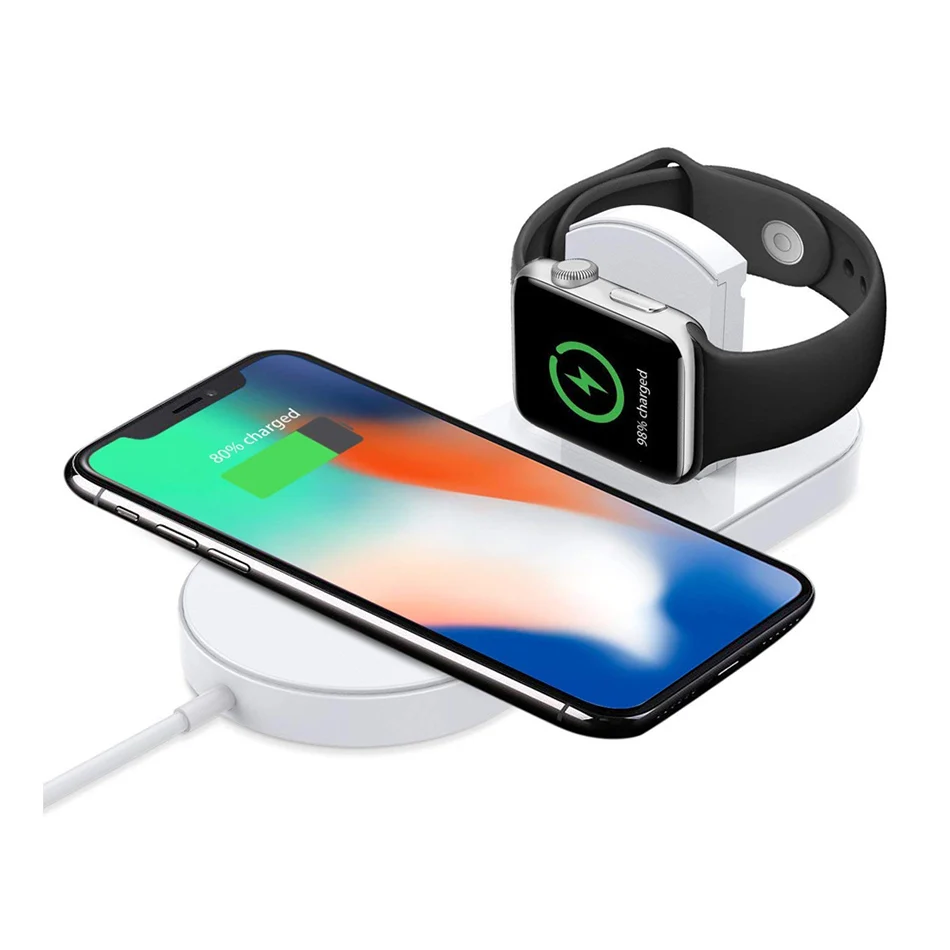 Qi wireless charging pad for mobile phone wireless charger for Iphone X, White
Qi wireless charging pad for mobile phone wireless charger for Iphone X, White