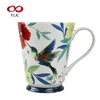 Chinese supplier Bird ceramic coffee cup fine bone china tea set coffee cup porcelain mugs