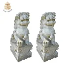 Wholesale stone marble foo dogs sculpture for decoration NTMA-055Y