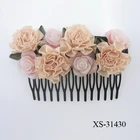 Hot selling flower hair combs rose flower hair accessories