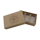 Cardboard Printed Logo Kraft Paper Egg Tart Packaging Box
