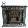 Russian style green stone marble fireplace surrounds