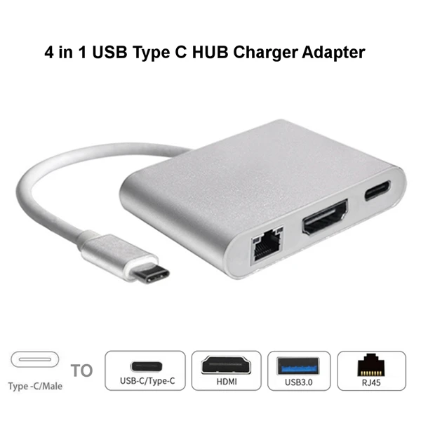 Portable 4 In1 USB Type-C 4K/2K RJ45 Hub PD Charger Converter Lan Adapter External USB-C Type-C Network Card USB Ethernet
Portable 4 In1 USB Type-C 4K/2K RJ45 Hub PD Charger Converter Lan Adapter External USB-C Type-C Network Card USB Ethernet
