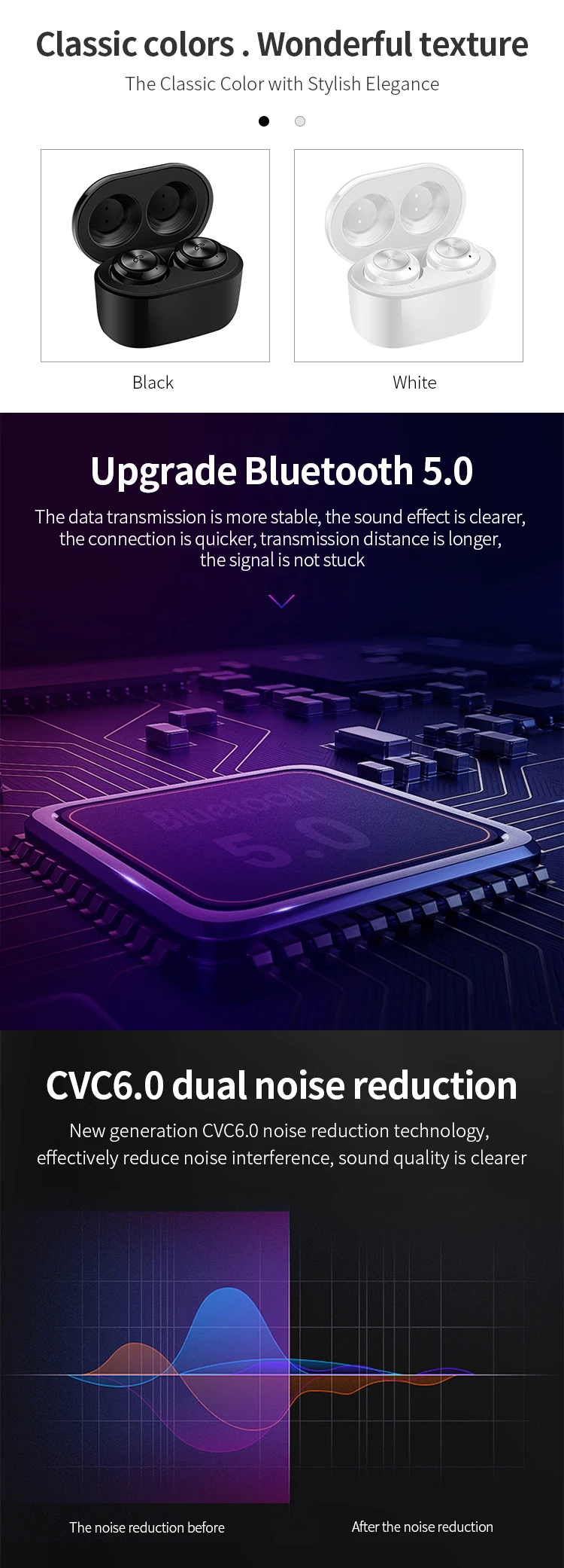 F6 A6 Bluedio Active Noise Cancelling Earbuds Earbuds Android - ANKUX.COM