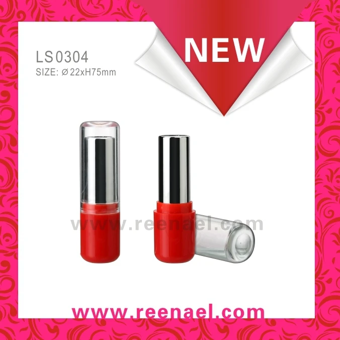 Round shape lipstick container with clear cap/lip balm case