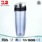 20oz double wall PET plastic sport drinking bottle with spout cap