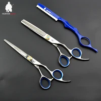 

HUNTERrapoo HT9121 Hair Cutting Scissors Kit 6 inch barber scissors set for hairdressing salons barbershop clipper trimmer