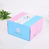 Blue Flower paper packaging Cake Box ,luxury Pink Flower Birthday Cake Gift Box with handle