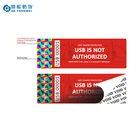 Custom security hologram strip label sticker, Anti-counterfeiting holographic void tamper proof seal sticker