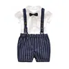 Baby Boy Clothes set Holiday Outwear Toddler shirt and suspenders short pants Cotton Clothes set