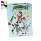 Cheap colour printed custom logo laminated magnetic kids sticker book for happy learning