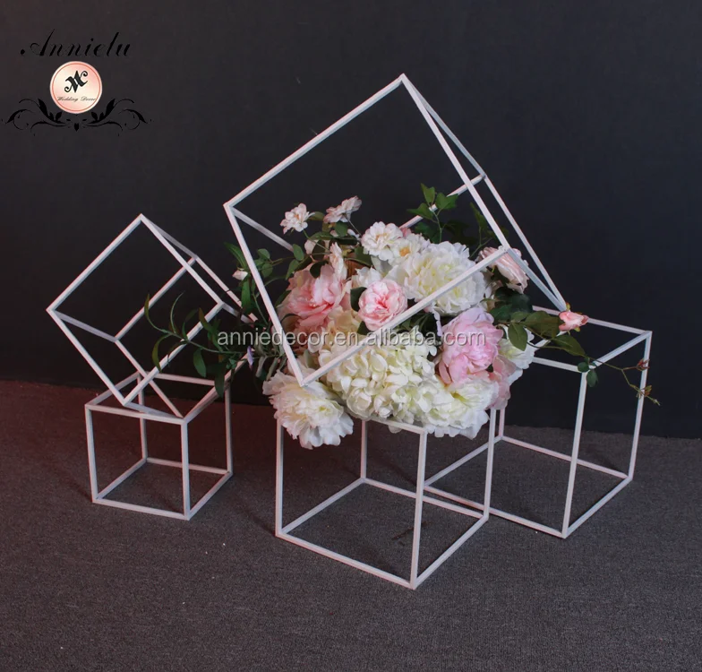 ANNIELU Geometric box center piece flower stand walkway stand wedding display decorations flowers stand