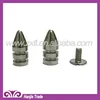 Punk Spikes Shaped Double Grooves with Screw Back metal studs for leather