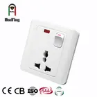 China 3 pin electrical multi- function socket power wall 3-pin multi switch socket