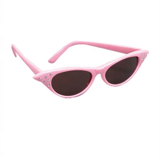 50 s Pink Lady Lenti Colorate Occhiali Flyaway Style Shades Grasso Fancy Dress Occhiali Da Sole MY218