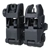 Folding Front with Rear Set Flip-up Backup Sights for 20mm Rail Hunting Airsoft Tactical Rapid Transition Backup Sight Set 2pcs