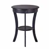 Black Modern Round Small End Accent Side Coffee Table For Living Room