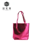 designer women metallic pvc beach large tote girls fancy bags