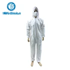 SBPP PP+PE SMS SMMS SF White Disposable Coverall Suit Working Uniform