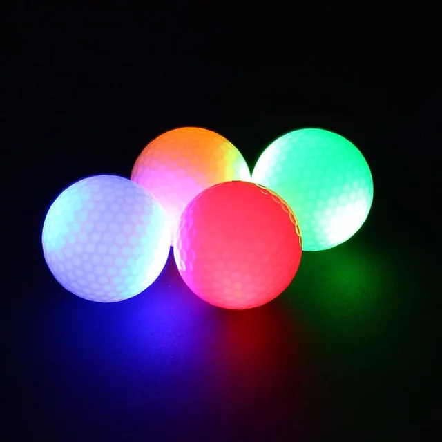 custom flashing luminous golf ball glowing night led golf balls