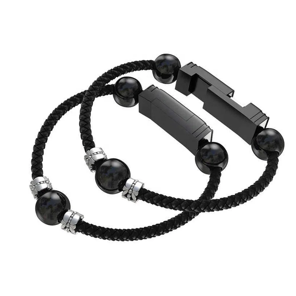 2.4A Current 22.5cm Leather Magnet Bracelet Usb Data Phone Cable for Android i6 Type c, Black
2.4A Current 22.5cm Leather Magnet Bracelet Usb Data Phone Cable for Android i6 Type c, Black