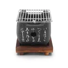 Chinese sale wooden pedestal korean restaurant bbq grill table