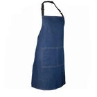 Cotton Apron Shop Apron Blue Cotton Denim Apron Kitchen Apron Denim Coffee Shop Apron