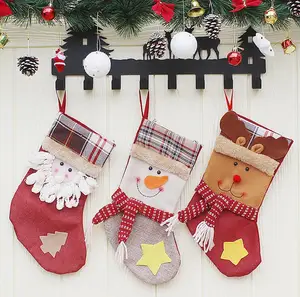 yx544 handmade christmas socks gift bag christmas decorations