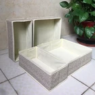 Fabric Decorative Non Woven Foldable Underwear Storage Drawer Organizer Set Of 4