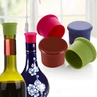 Wine Bottle Stopper Lid Silicone 2018 Hot Sale Candy Color Durable 100% Food Grade Silicone Red Wine Beer Bottle Stopper Cap Lid Charming Covers