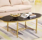 simple cheap black tempered glass top stainless steel legs gold coffee table