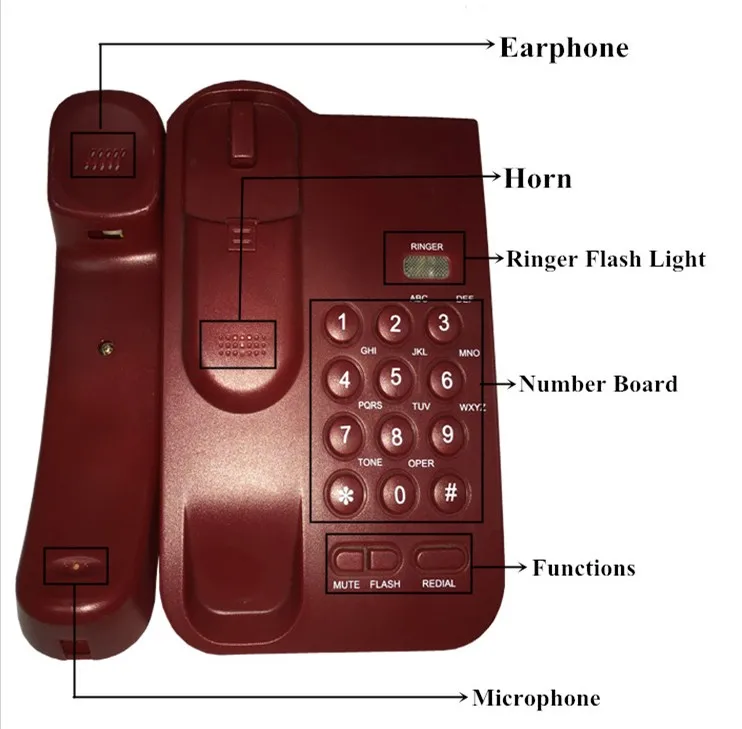 Vintage Phone Basic Telephone Telefoon CT-TF232