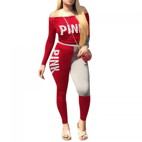 hot selling 2019 new design off shoulder print letter causal 2 piece women set clothing
hot selling 2019 new design off shoulder print letter causal 2 piece women set clothing