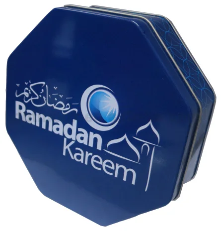 metal octagonal shape tin box high quality octagon gift tin box